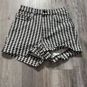 American Apparel High Waist Black and White Shorts